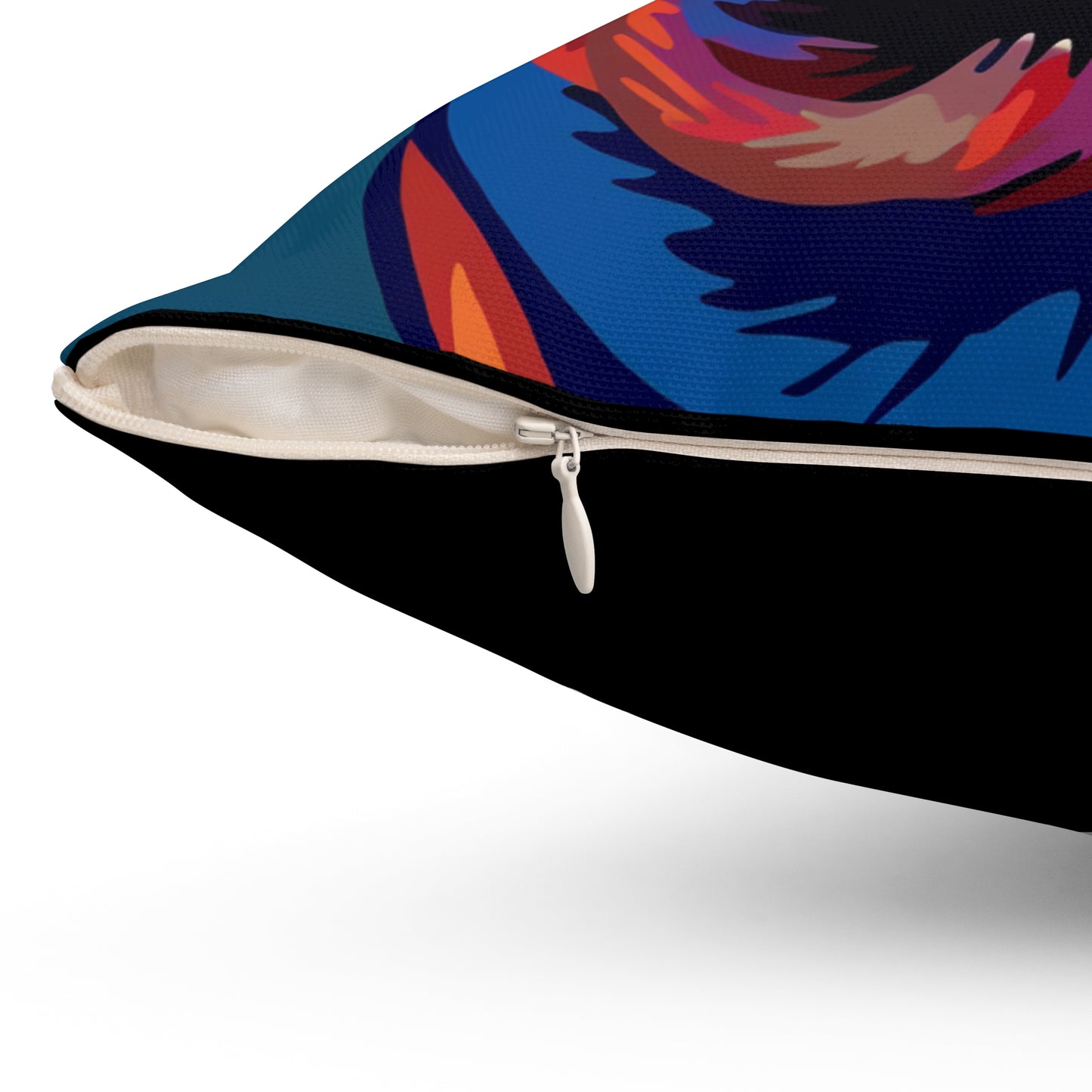 Abstract Pug Square Pillow