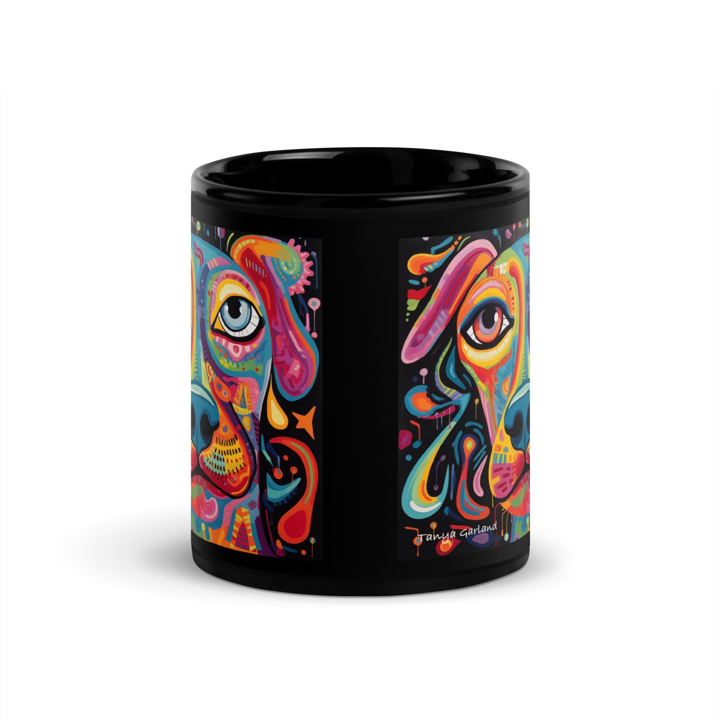 Pup Culture Black Glossy Mug