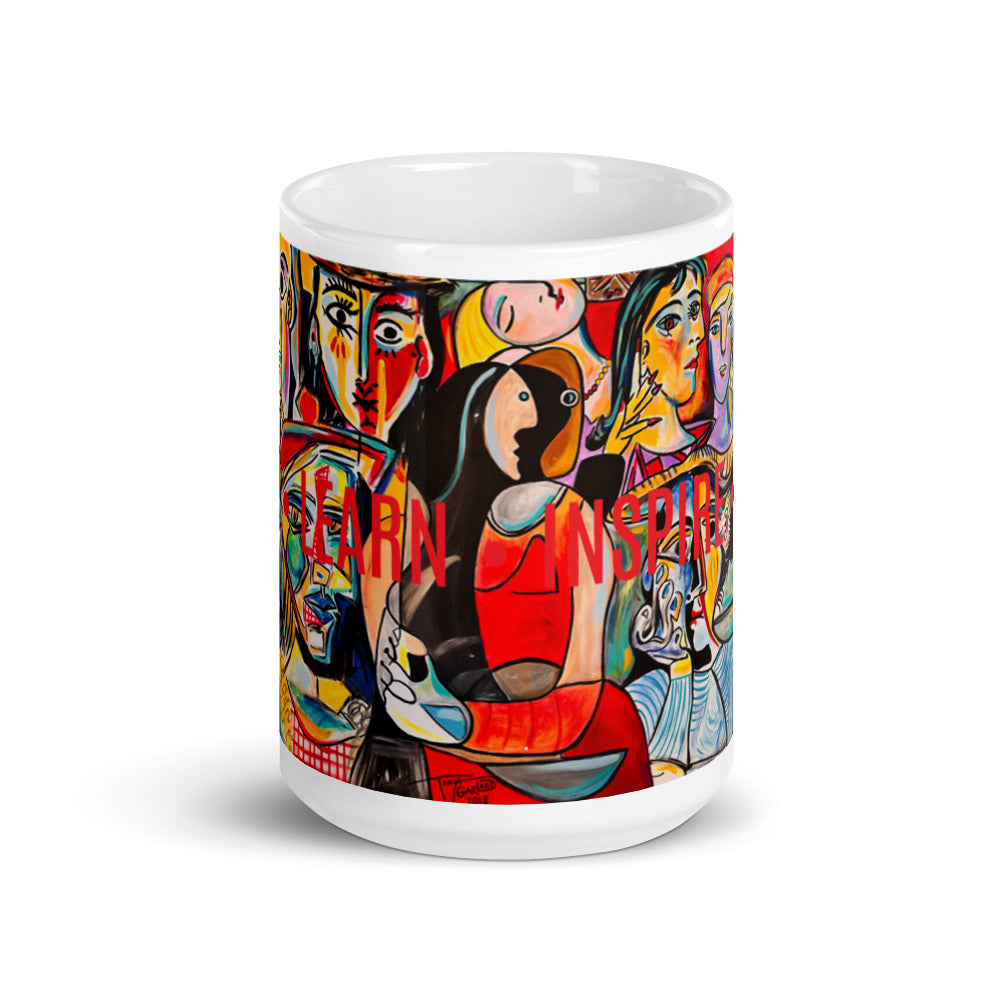 Picasso's Muse White glossy mug