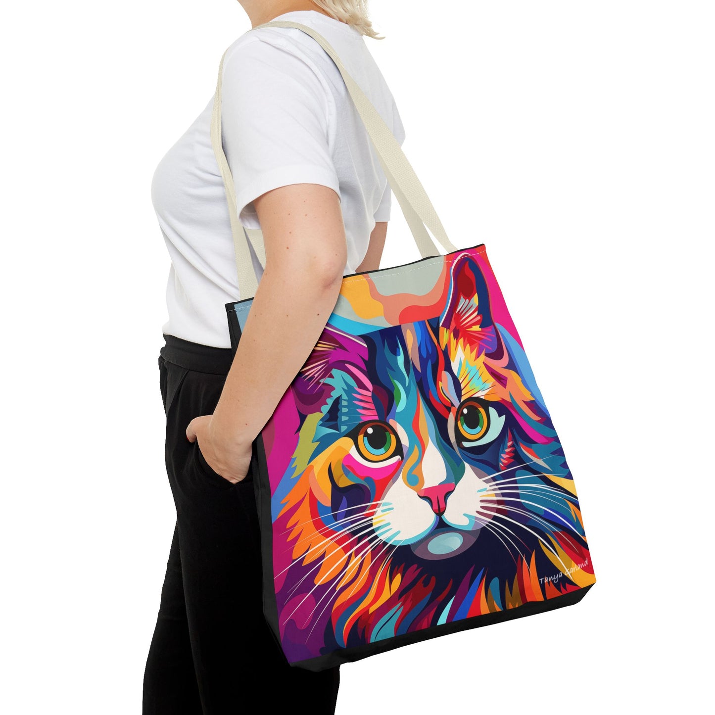 Modern Art Cat Tote Bag