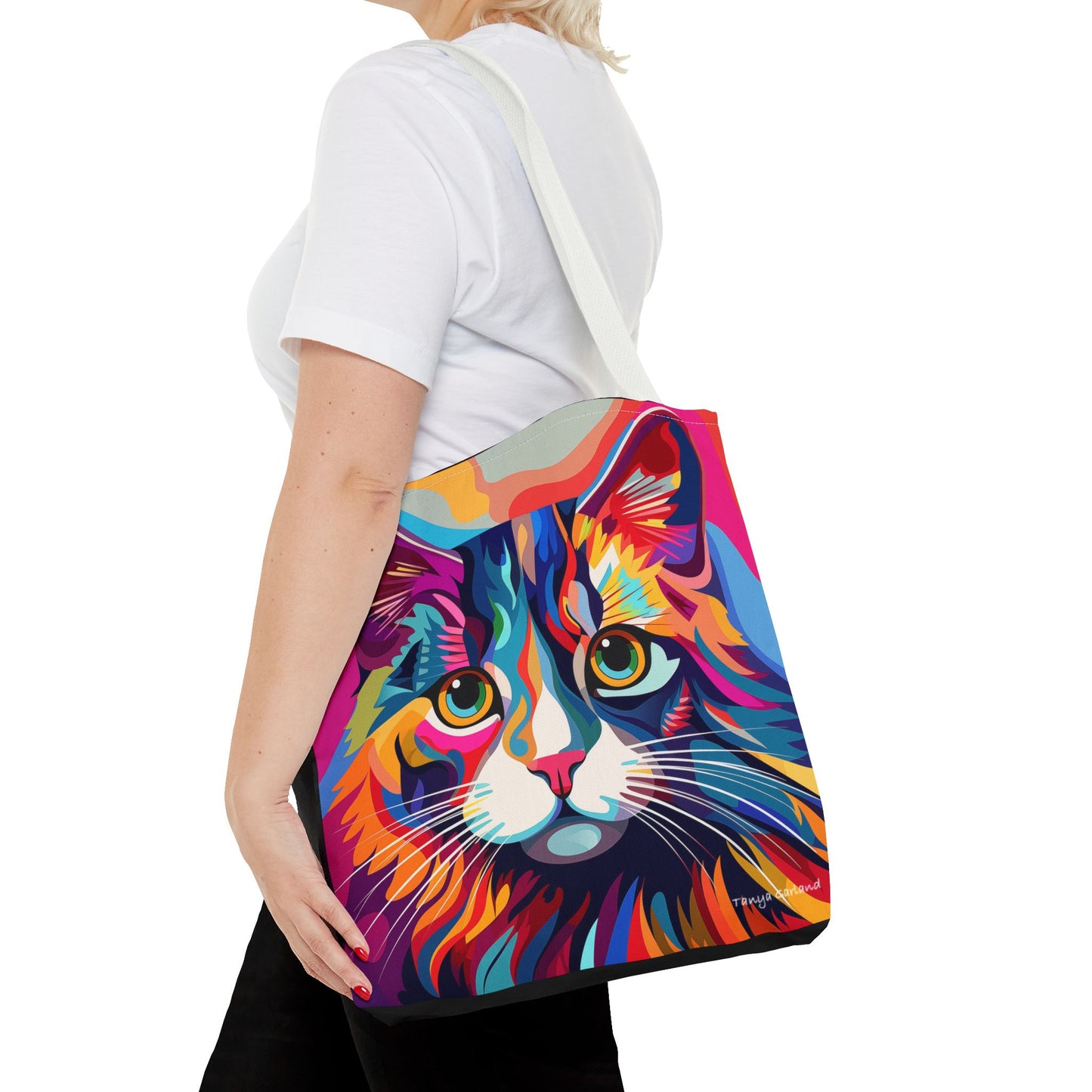 Modern Art Cat Tote Bag