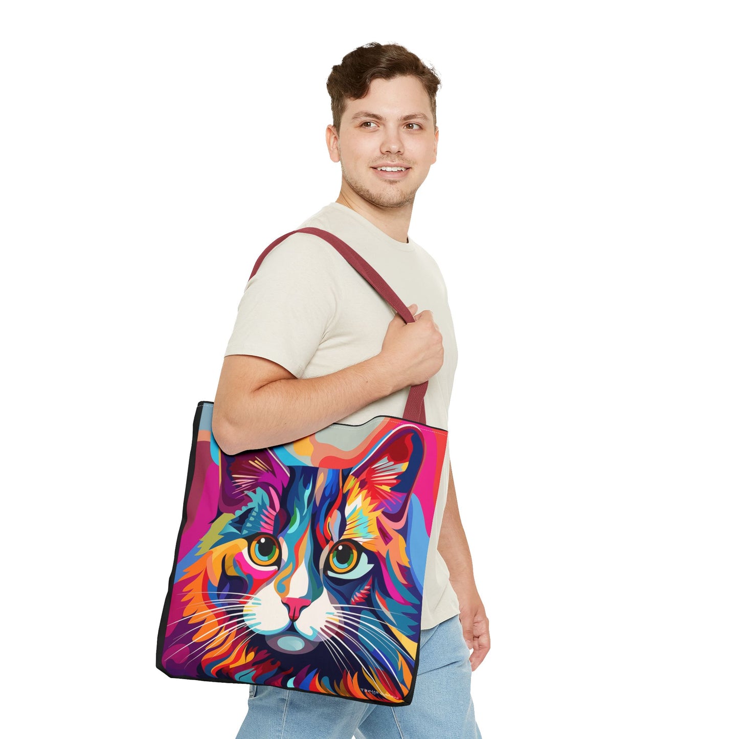 Modern Art Cat Tote Bag