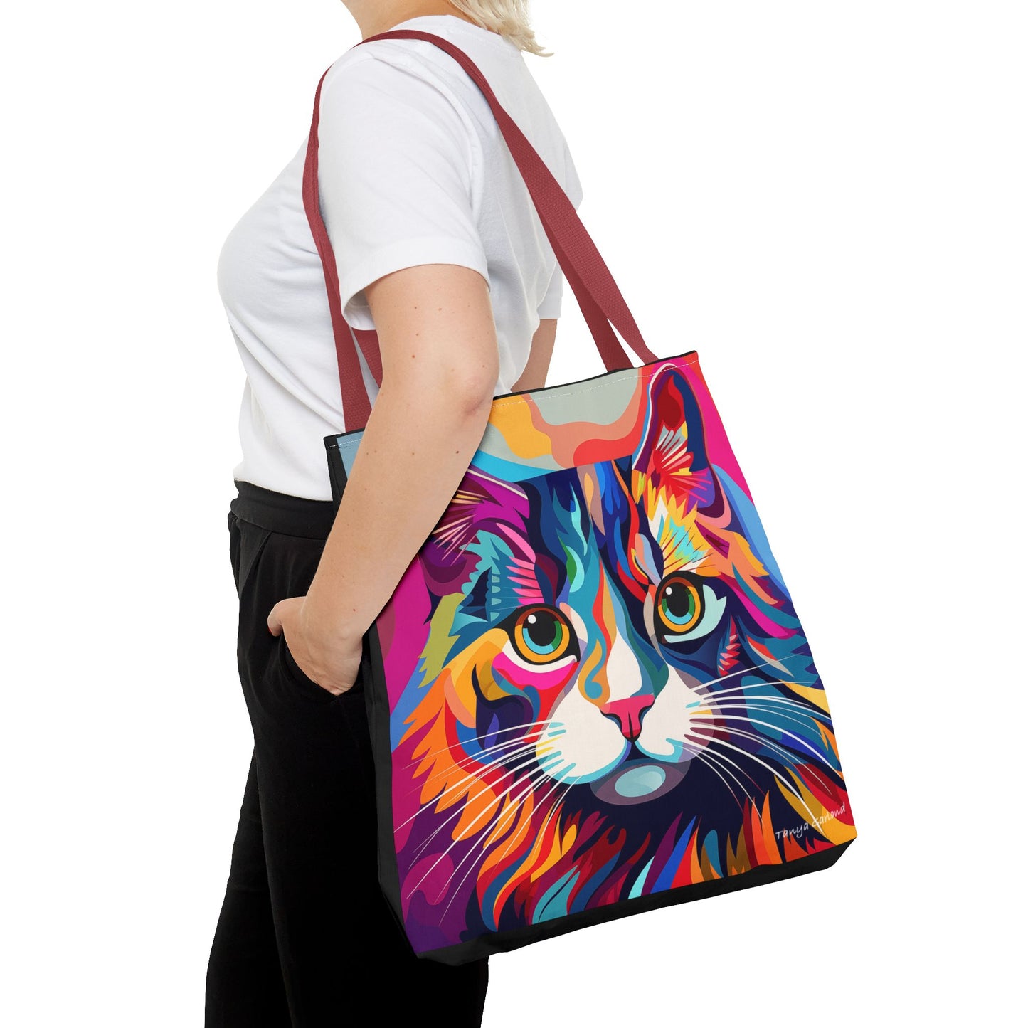 Modern Art Cat Tote Bag