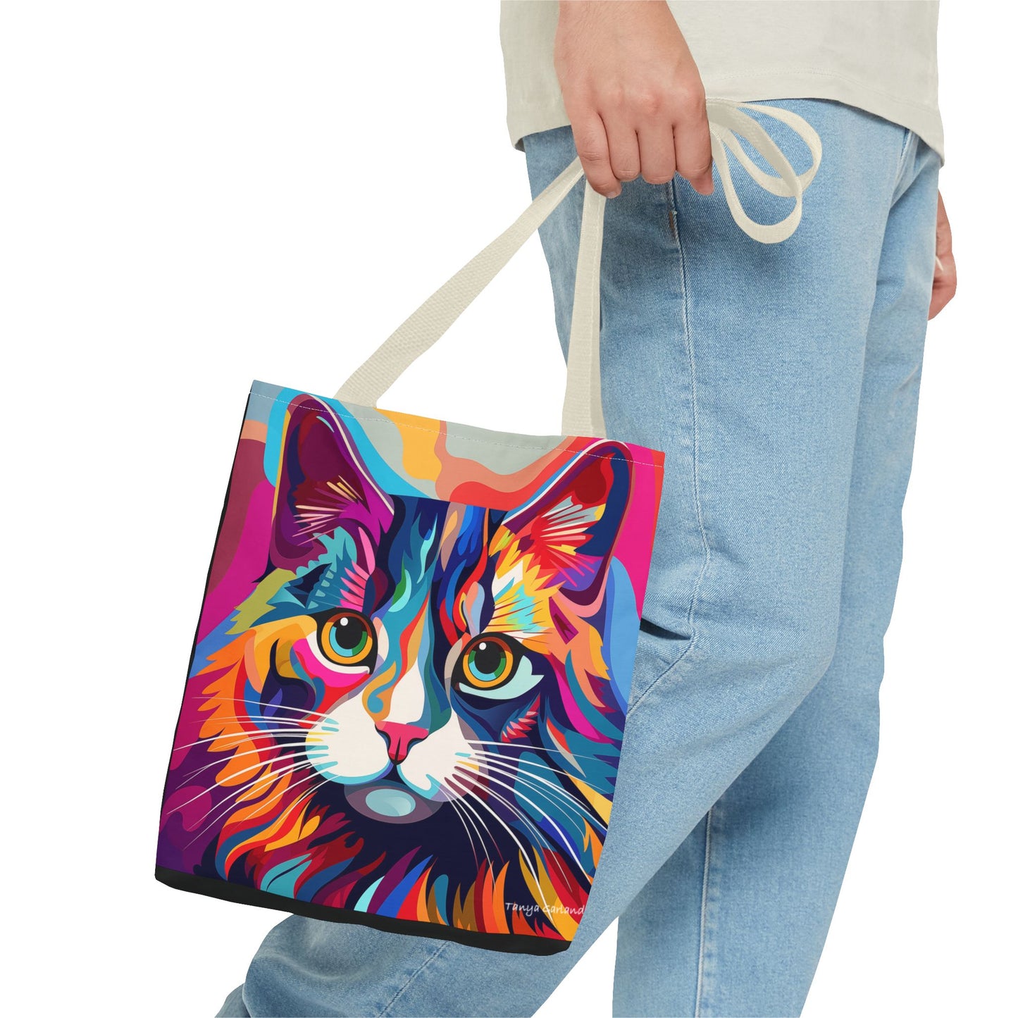 Modern Art Cat Tote Bag