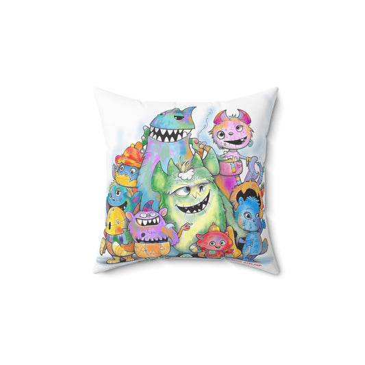 Little Monster's Spun Polyester Square Pillow