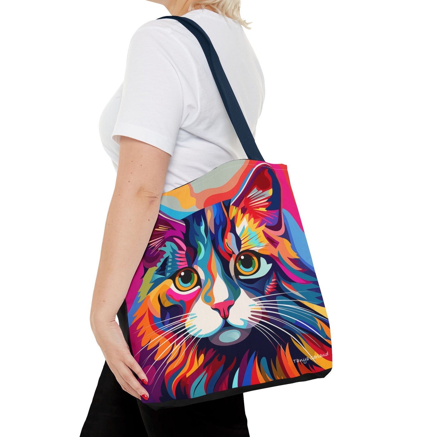 Modern Art Cat Tote Bag