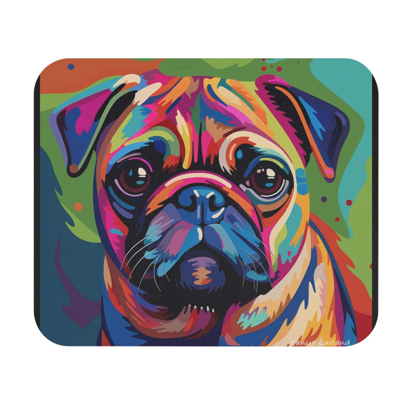 Abstract Pug Mouse Pad (Rectangle)