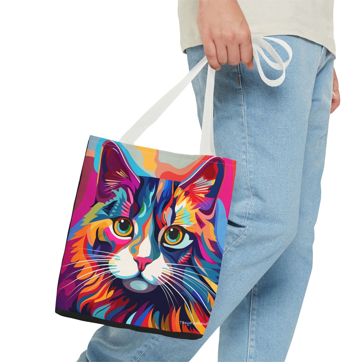 Modern Art Cat Tote Bag