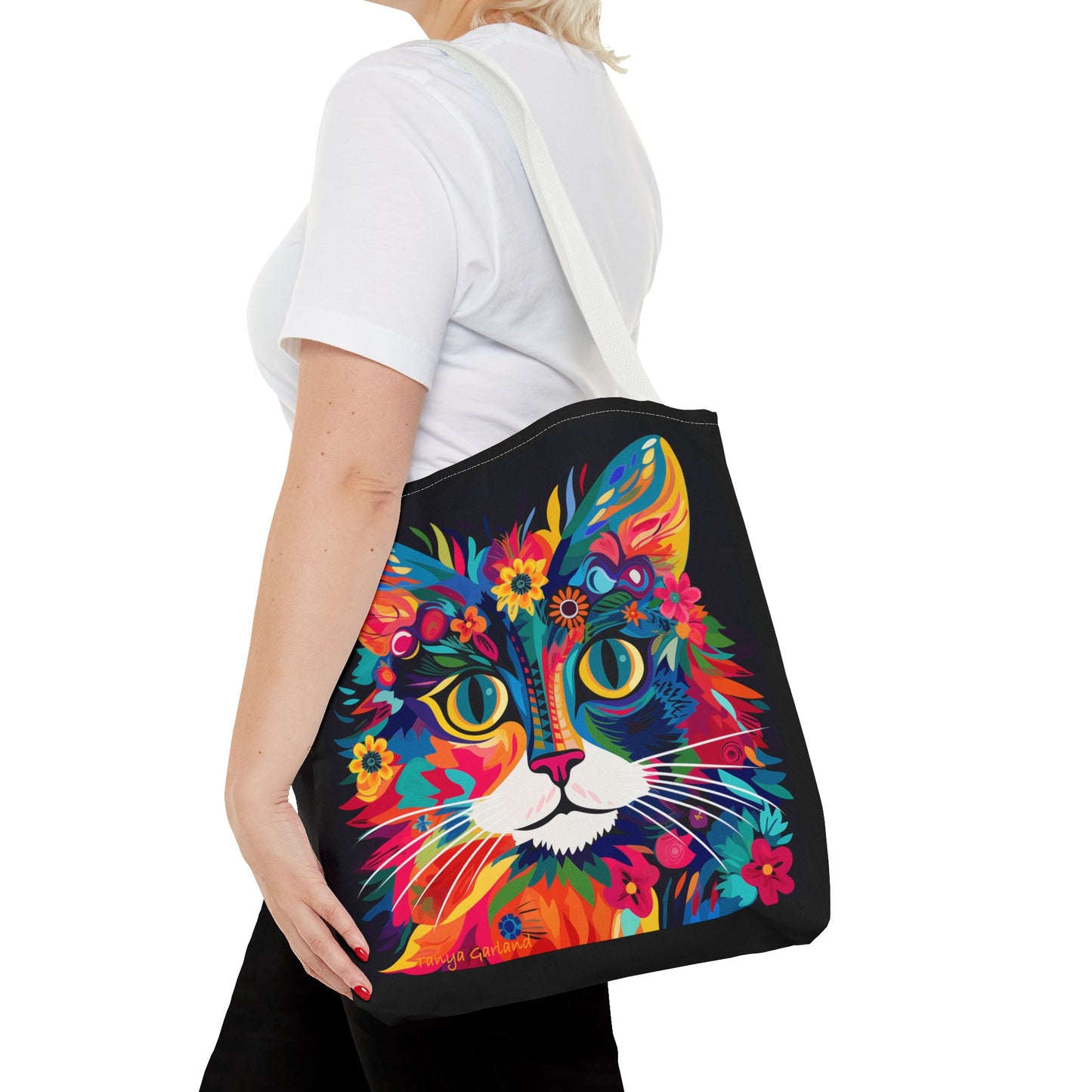 Meow De Fleur Art Cat Tote Bag