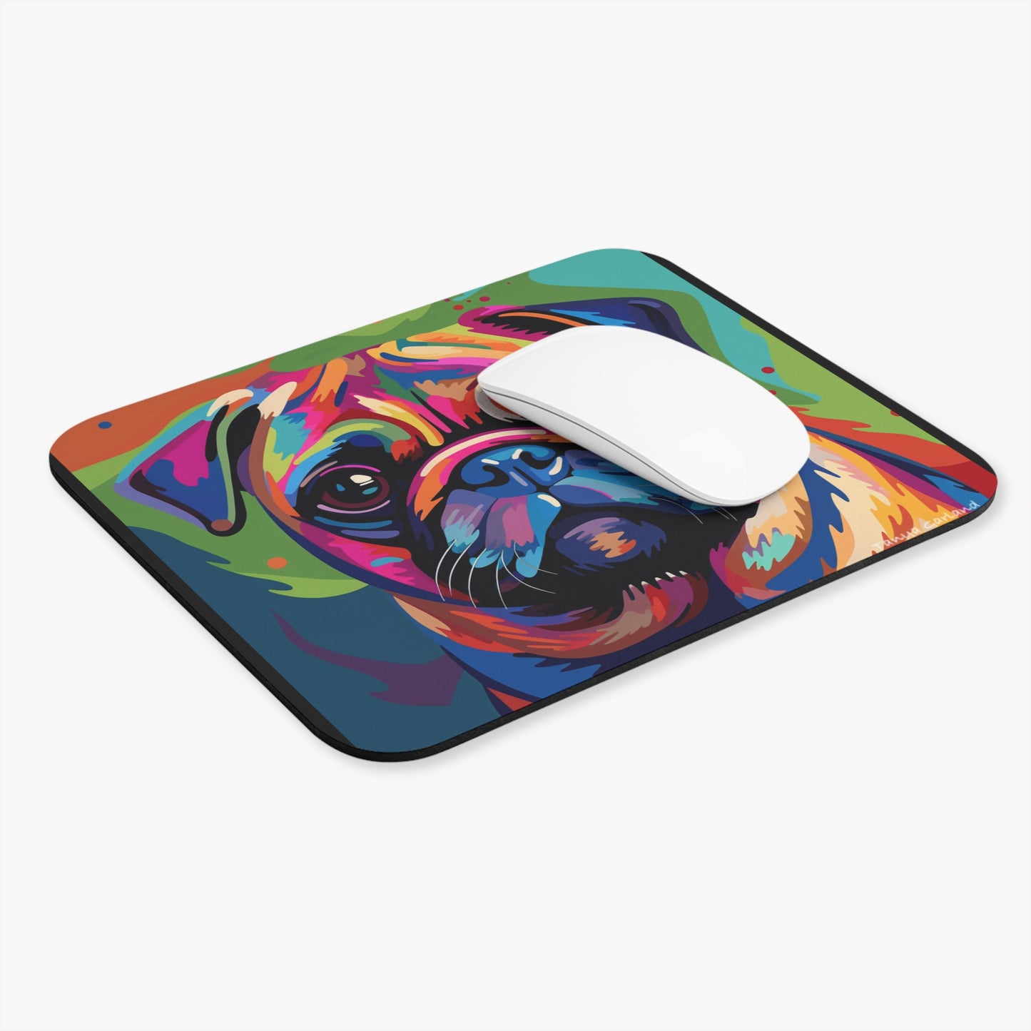 Abstract Pug Mouse Pad (Rectangle)