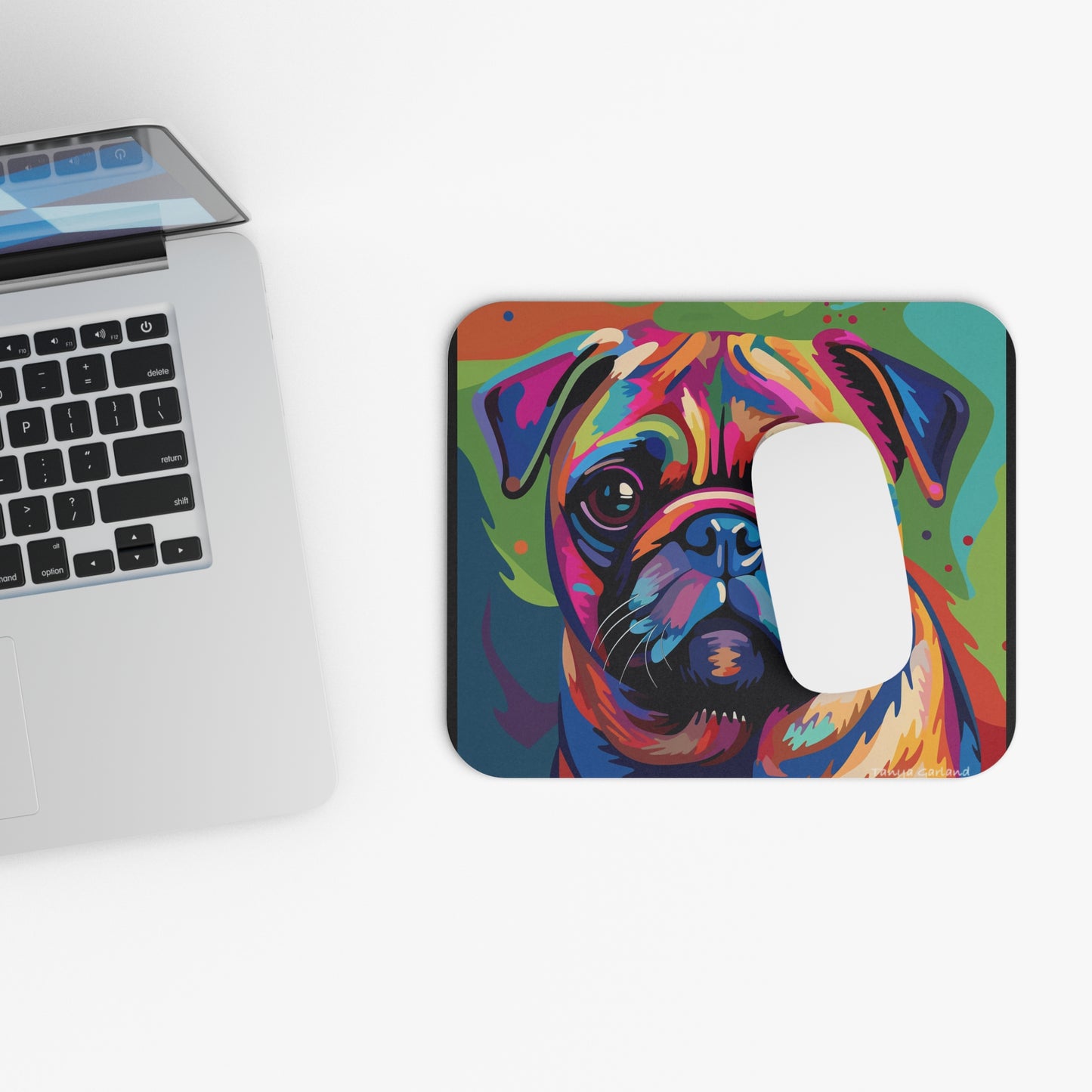 Abstract Pug Mouse Pad (Rectangle)