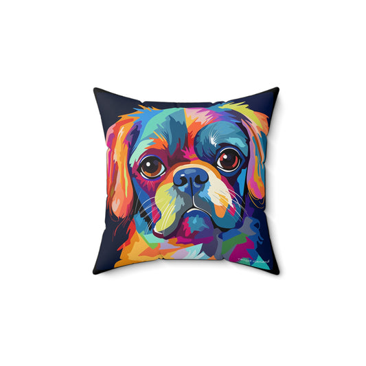 Abstract Puppy Square Pillow