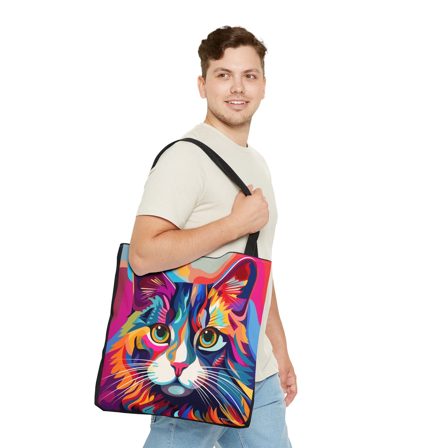 Modern Art Cat Tote Bag