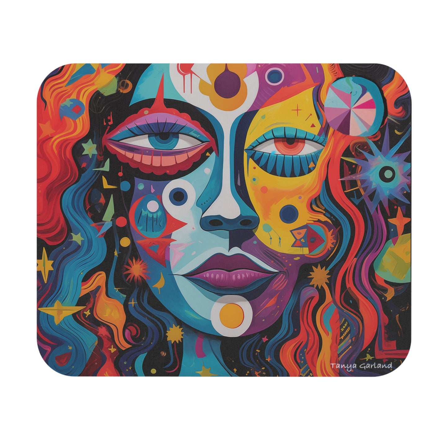 Abstract Lady Mouse Pad (Rectangle)