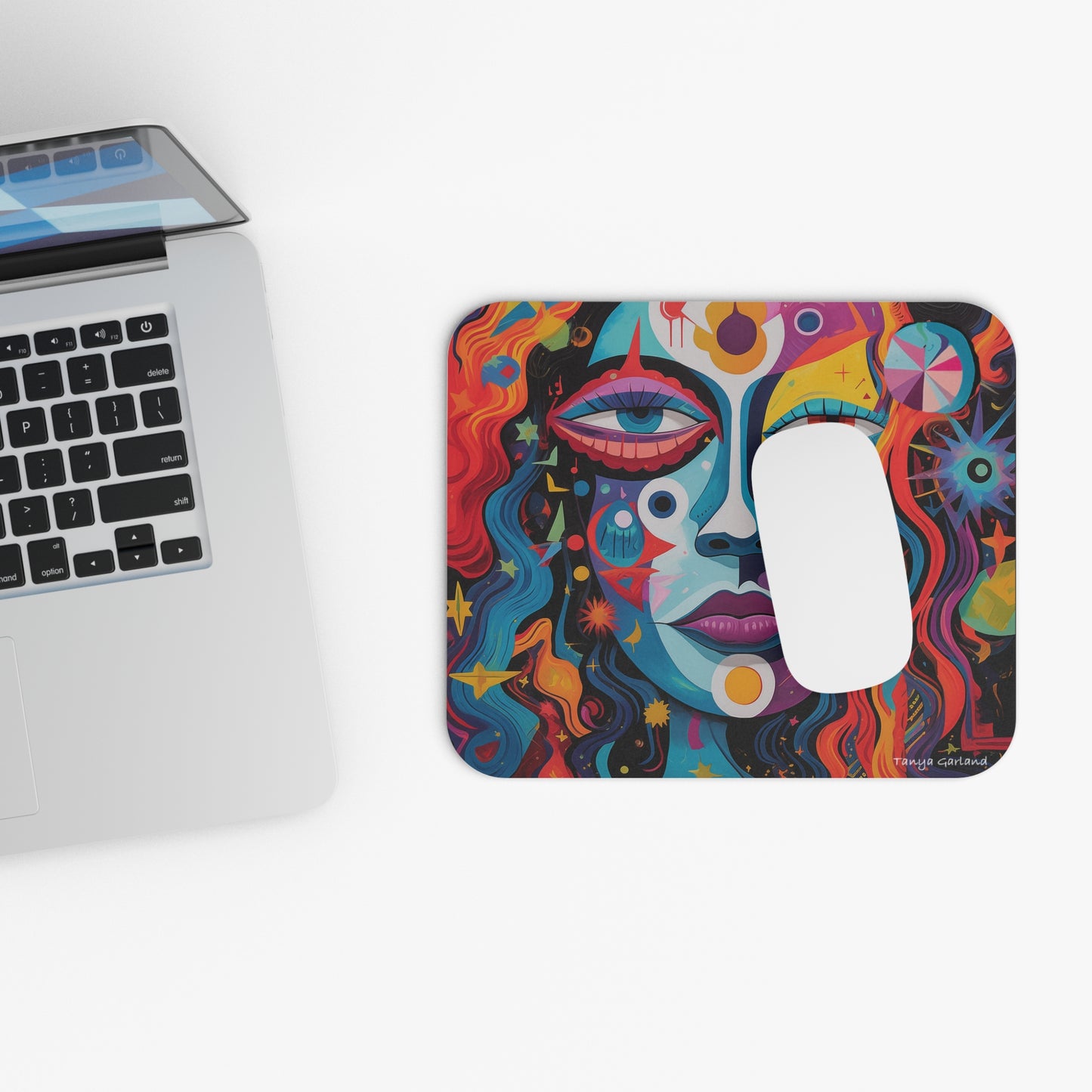 Abstract Lady Mouse Pad (Rectangle)