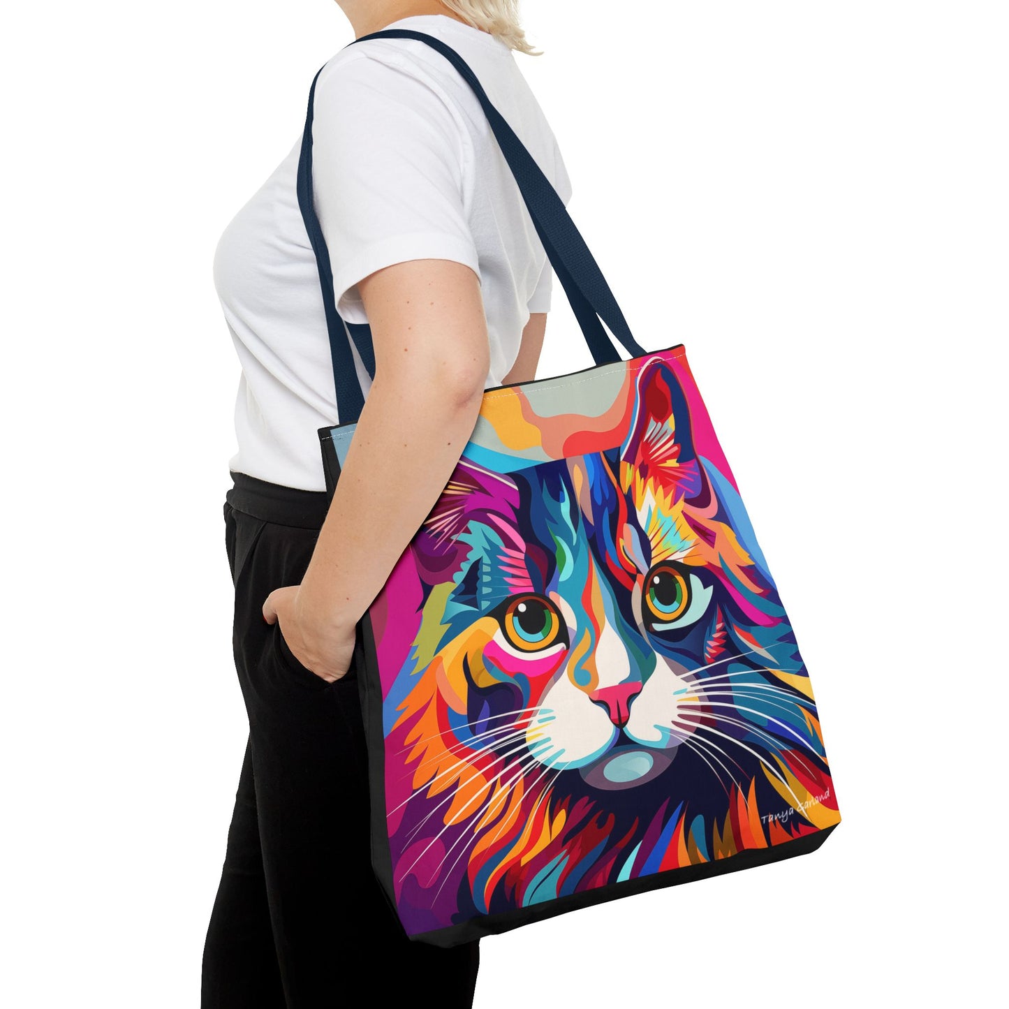 Modern Art Cat Tote Bag