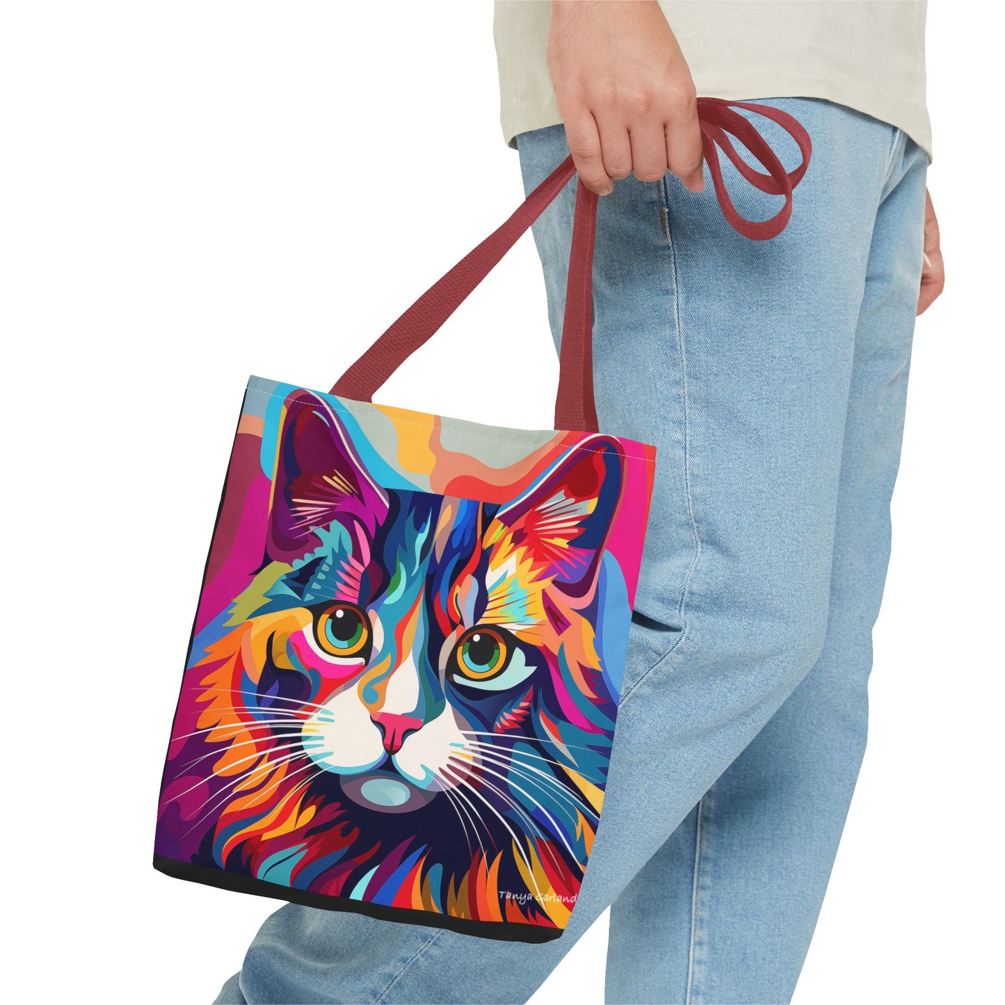 Modern Art Cat Tote Bag