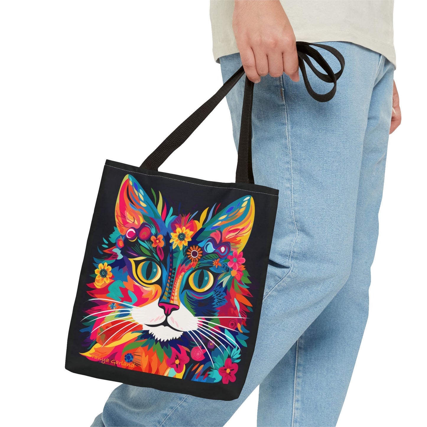 Meow De Fleur Art Cat Tote Bag