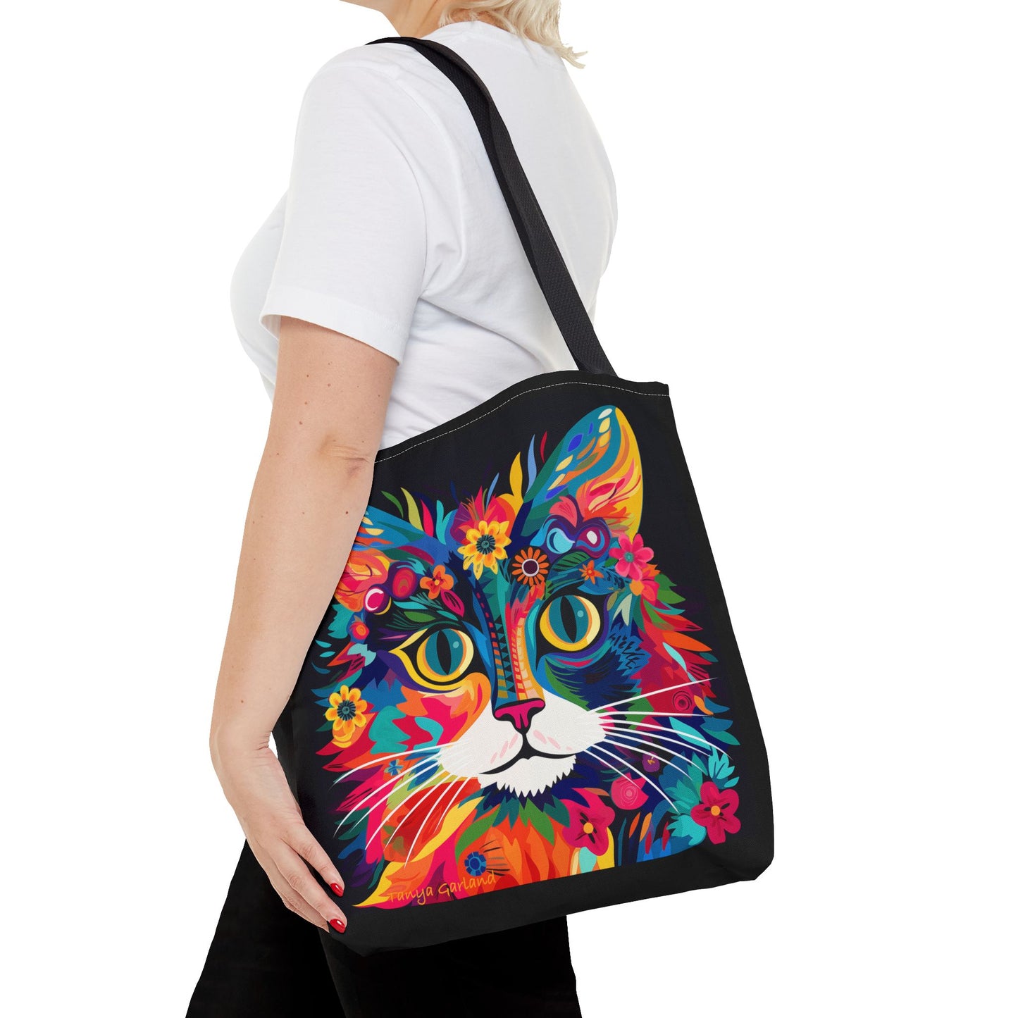 Meow De Fleur Art Cat Tote Bag