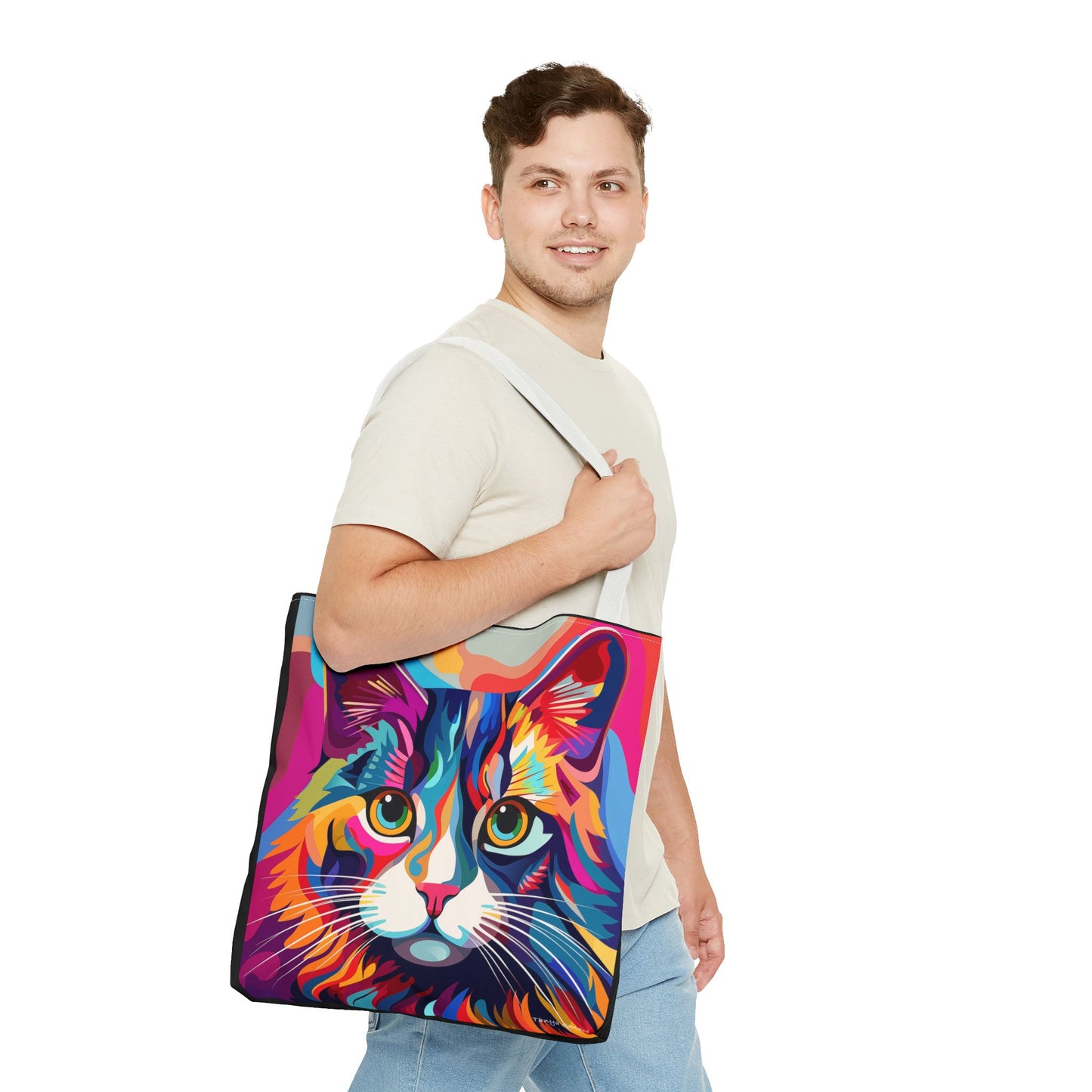 Modern Art Cat Tote Bag