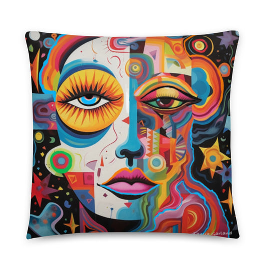 Abstract Art Face Basic Pillow