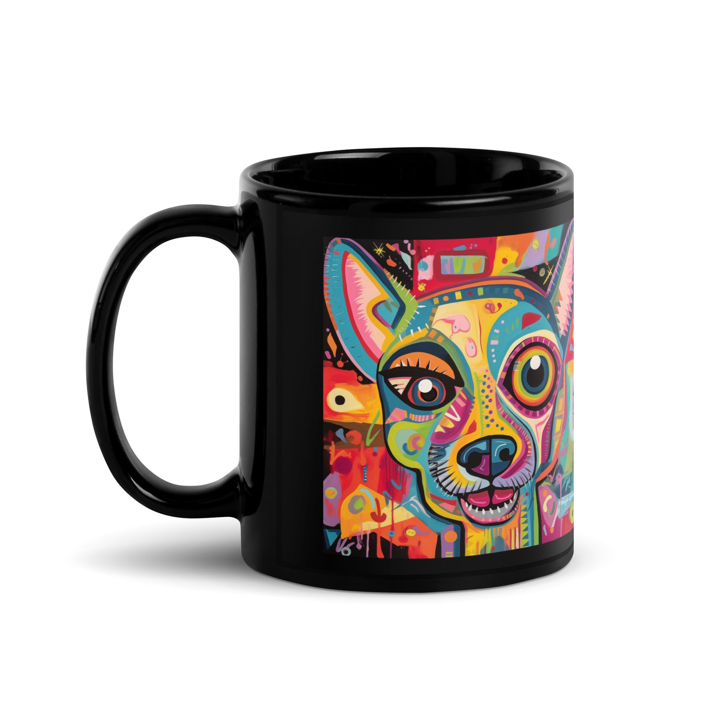 Chihuahua Black Glossy Mug