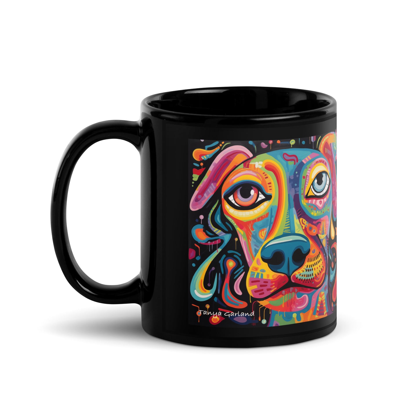 Pup Culture Black Glossy Mug