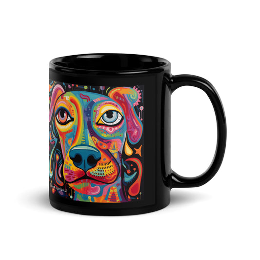 Pup Culture Black Glossy Mug