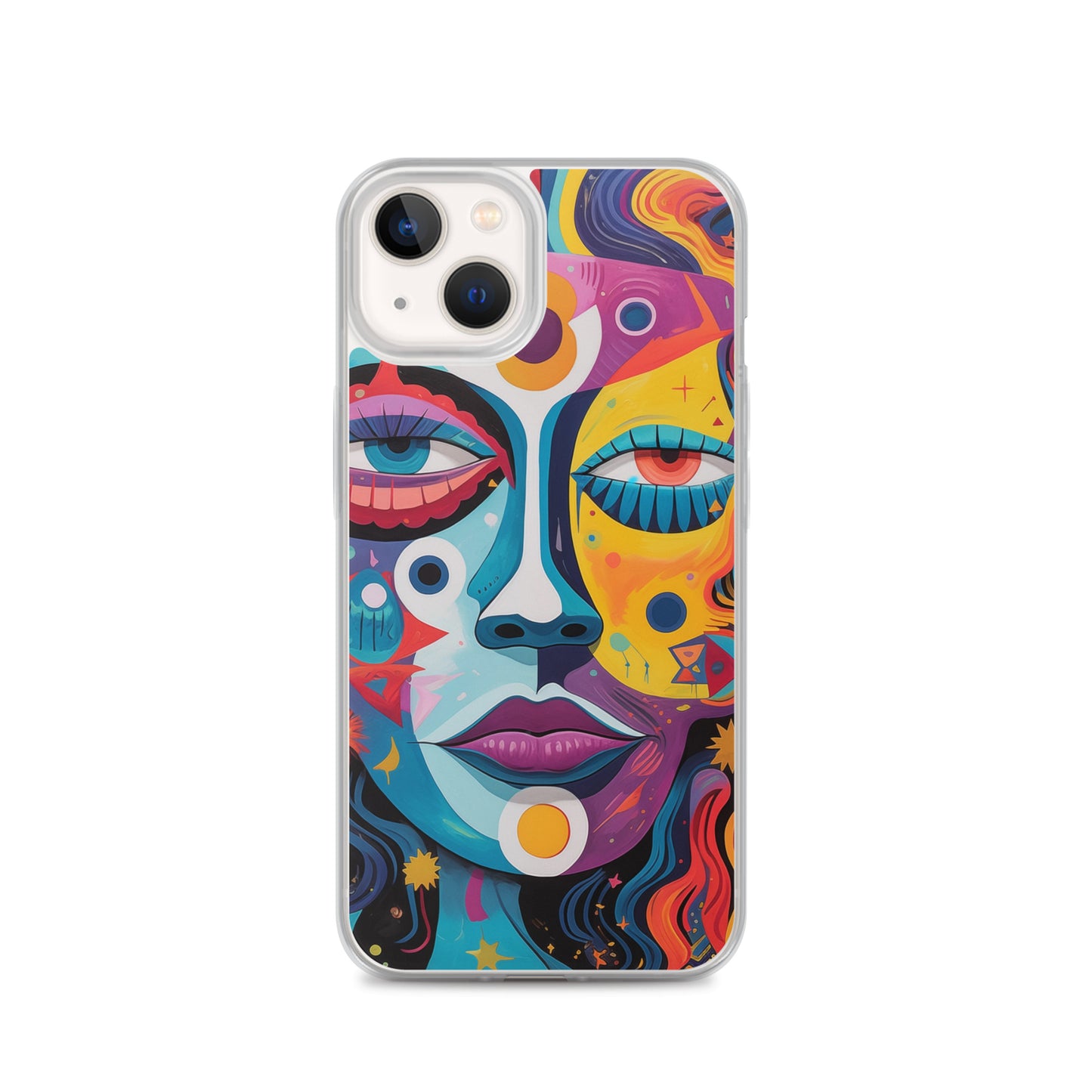 Abstract Lady Clear Case for iPhone®