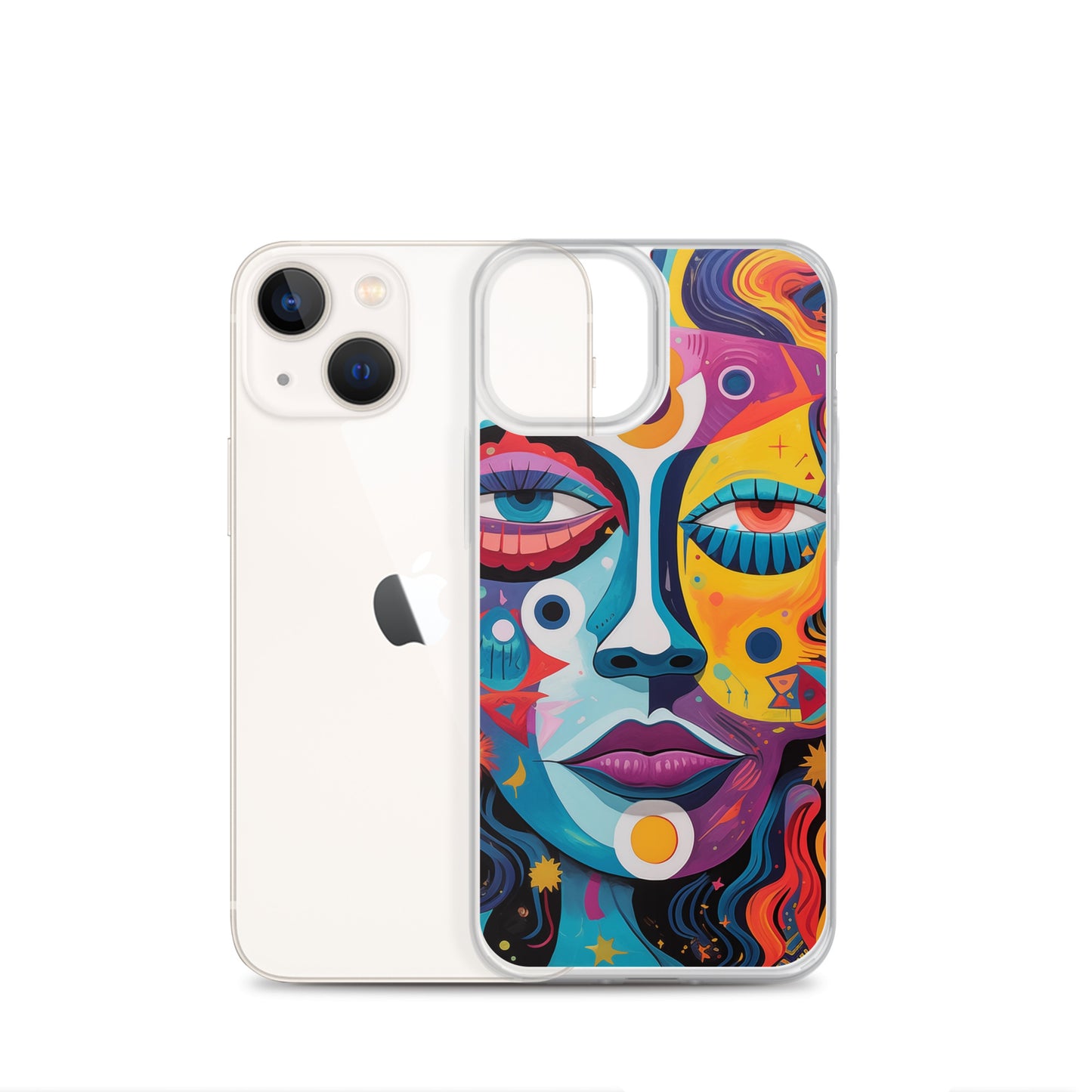 Abstract Lady Clear Case for iPhone®