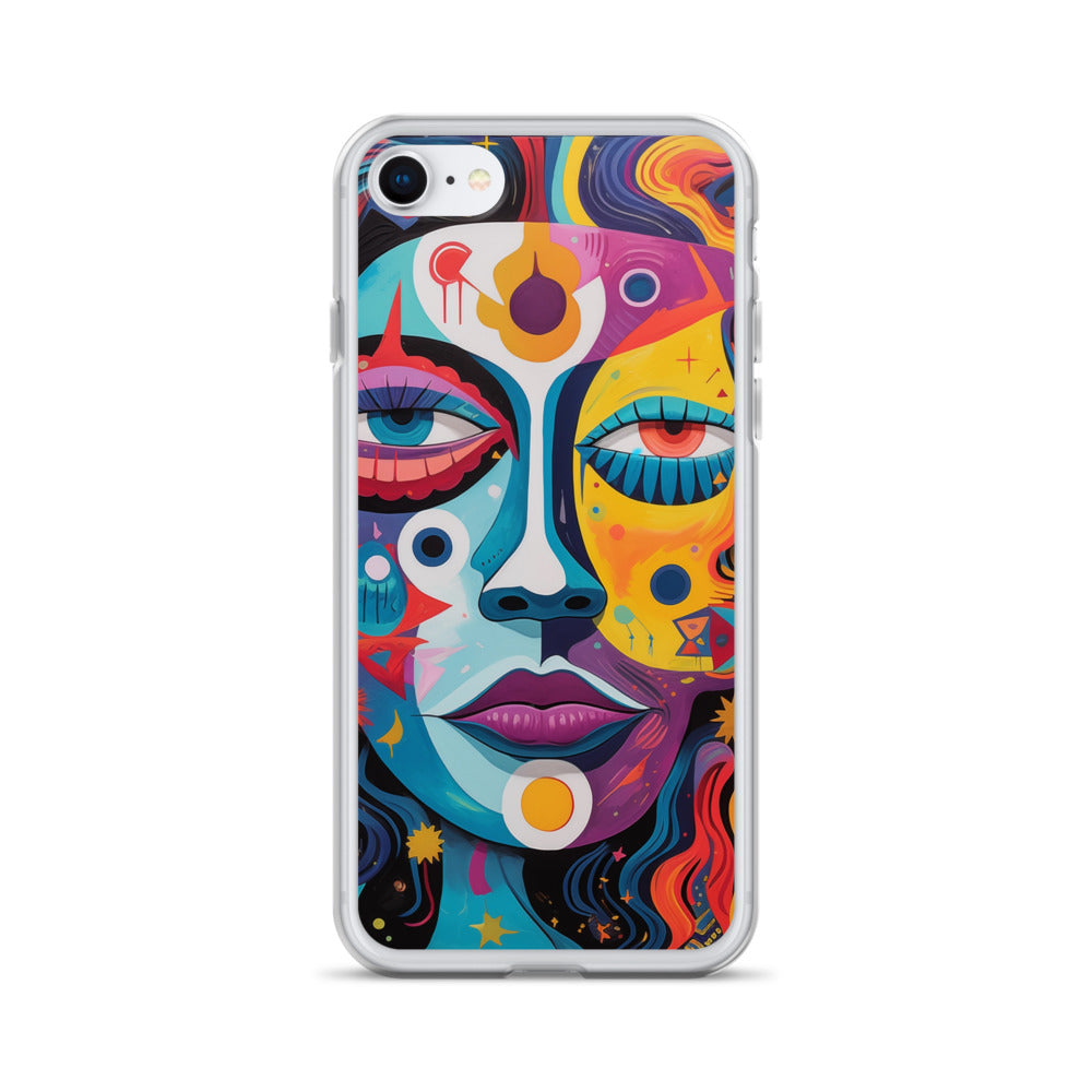 Abstract Lady Clear Case for iPhone®