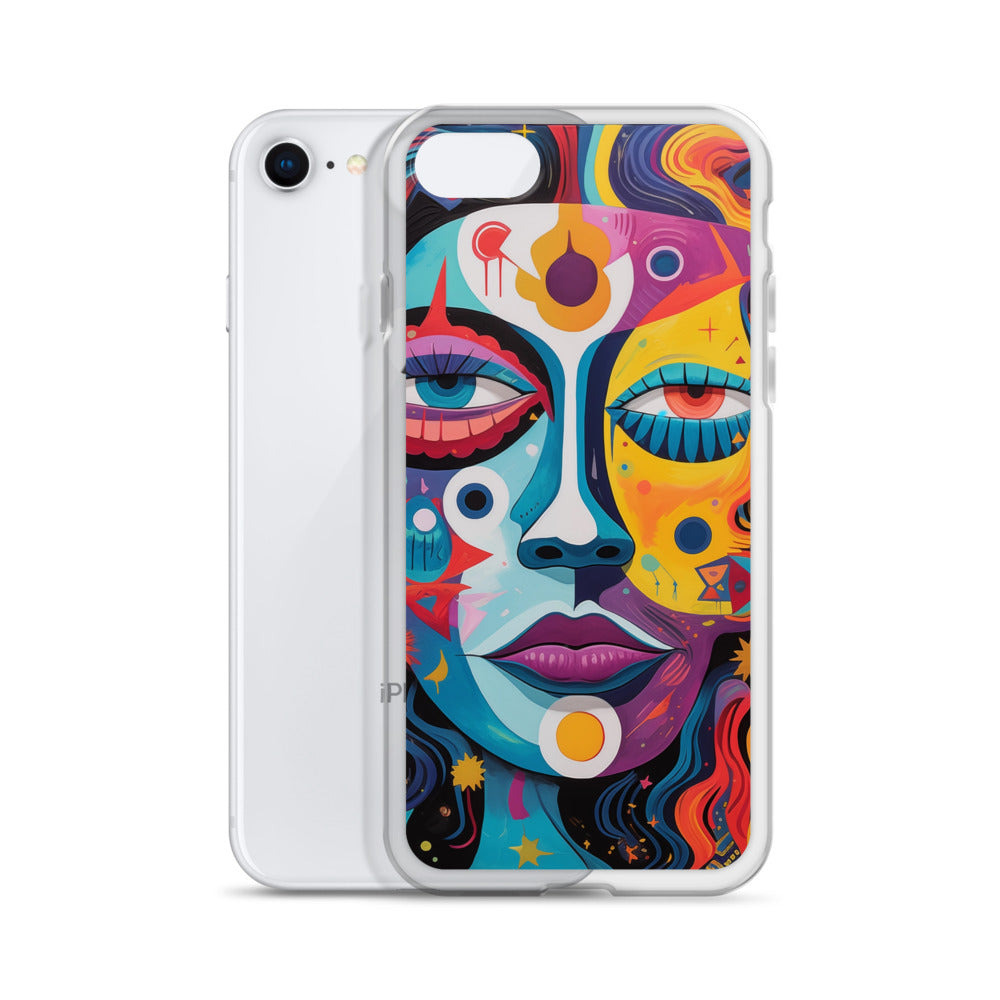 Abstract Lady Clear Case for iPhone®