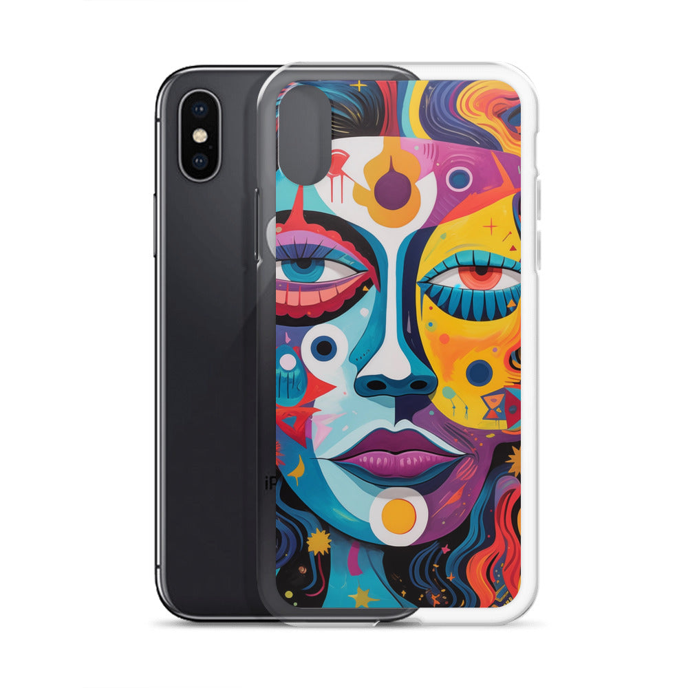 Abstract Lady Clear Case for iPhone®