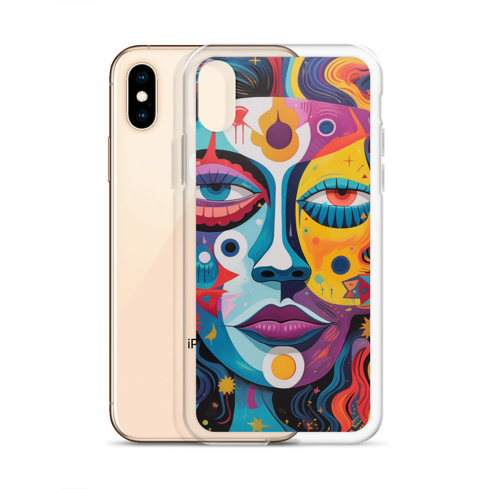 Abstract Lady Clear Case for iPhone®