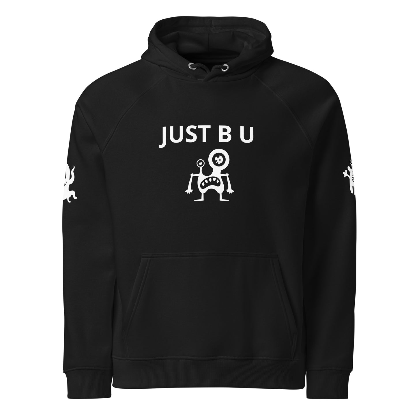 Just B U Monsters Unisex eco raglan hoodie