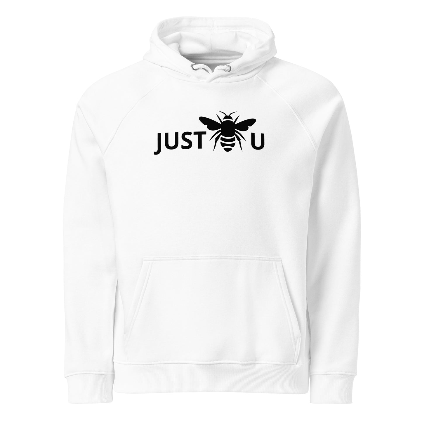 Just Bee U White Unisex eco raglan hoodie