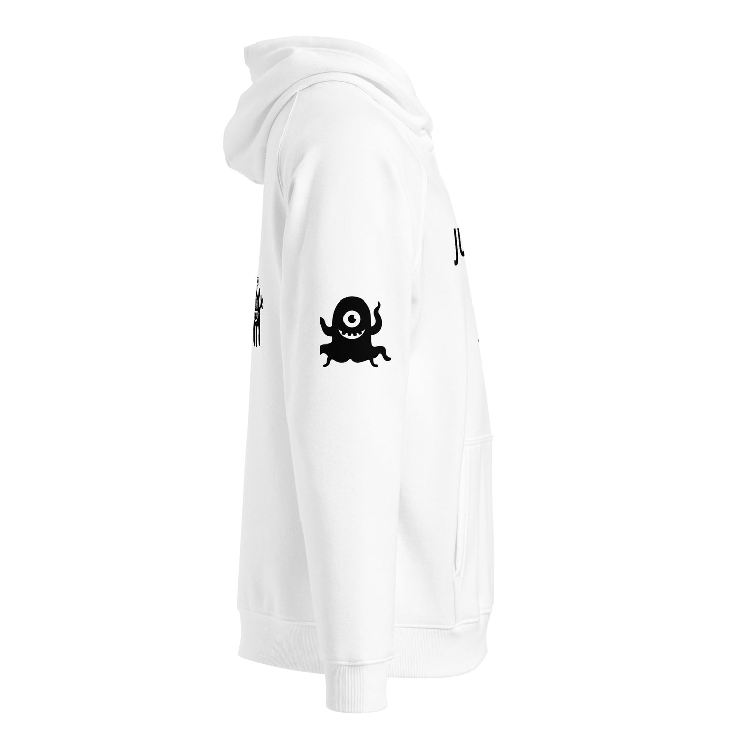 Just B U White Unisex eco raglan hoodie