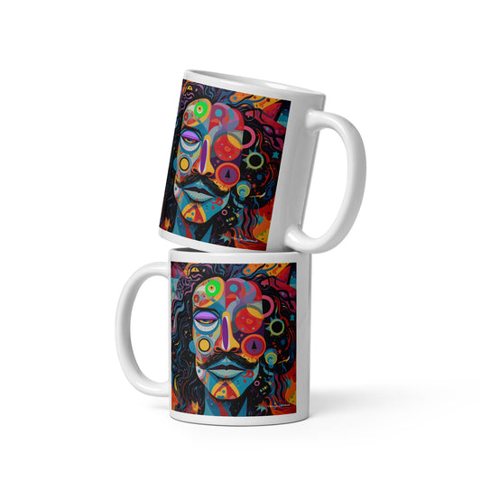 Abstract Man White glossy mug